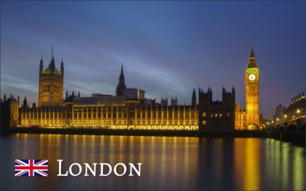 Pryskyřičná magnetka - Londýn - Westminsterský palác, Big Ben