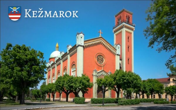 Pryskyřičná magnetka - Kežmarok - Nový evangelický kostel