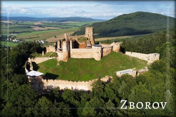 Pryskyřičná magnetka - Hrad Zborov - Makovica